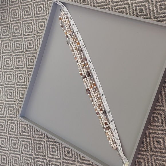 Ross-Simons pearl and agate torsade necklace, 18-20", sterling silver - Picture 4 of 4